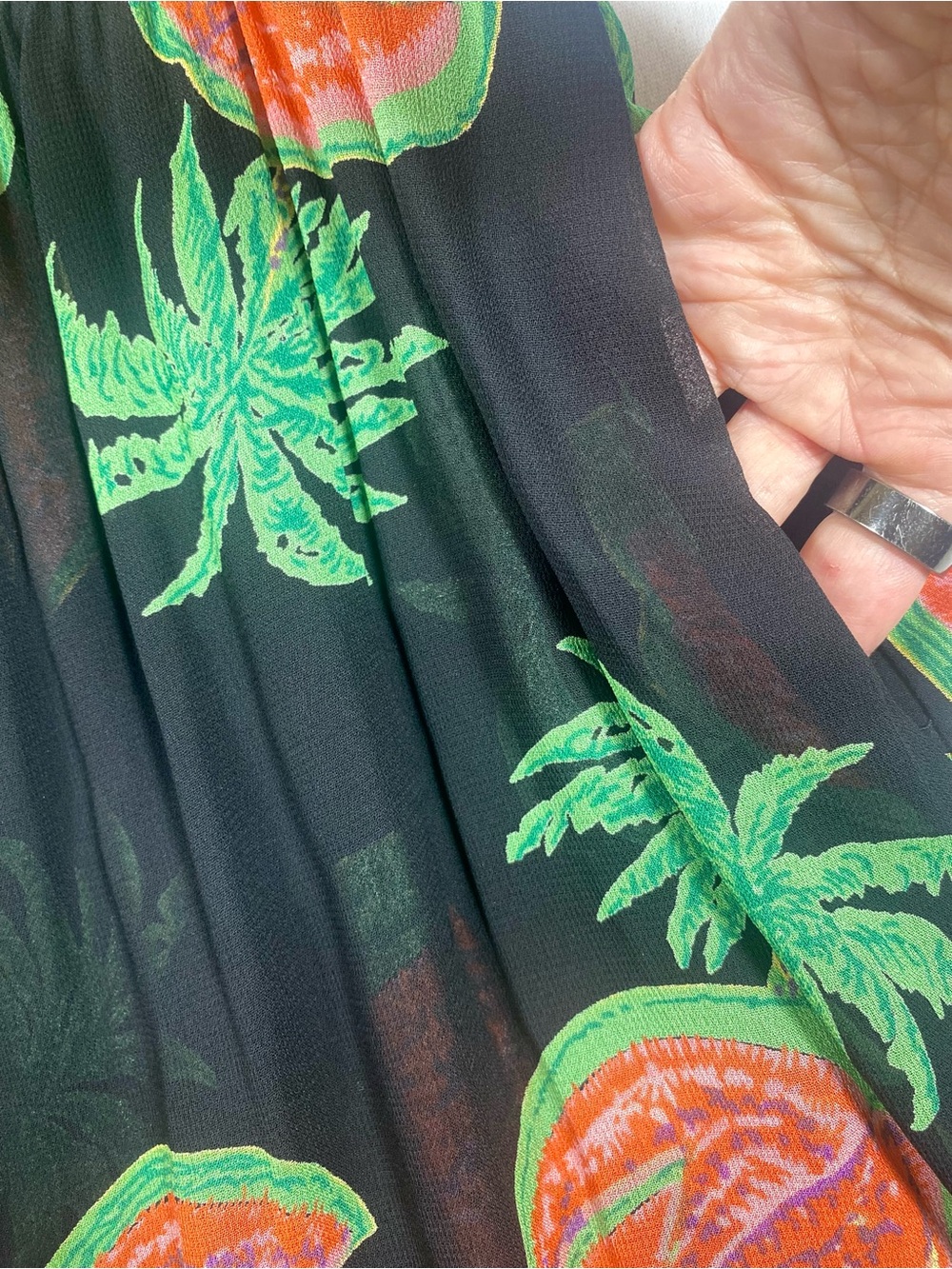 Reformation Addie Watermelon Print Cutout Midi Dress Sz 6 - Picture 11 of 14